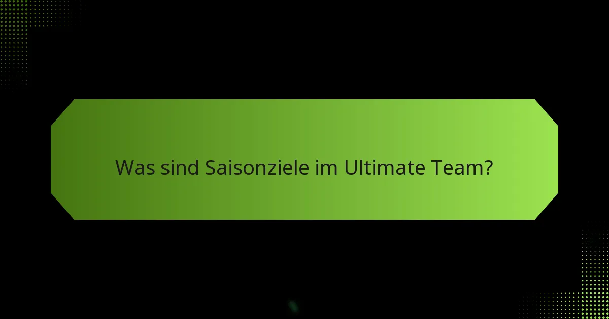 Wie profitieren die Spieler von Saisonzielen?